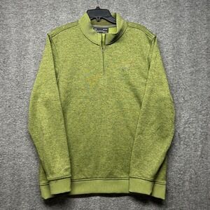 Under Armour Mens ColdGear 1/4 Zip Pullover‎ Long Sleeve Top Olive Green Large